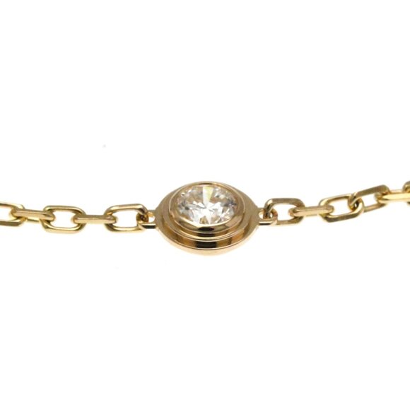 CARTIER Diamants Légers De Cartier Pink Gold Diamond Charm Bracelet 0.13 Carat - Picture 2 of 10